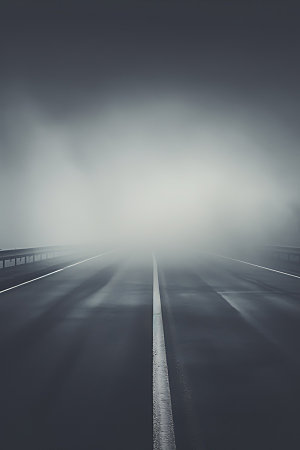 大雾城市雾霾摄影图