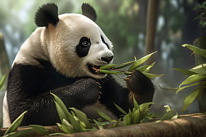 大熊猫自然萌摄影图