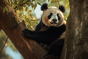 大熊猫可爱野生动物摄影图
