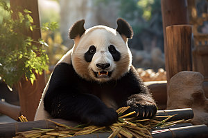 大熊猫国宝可爱摄影图