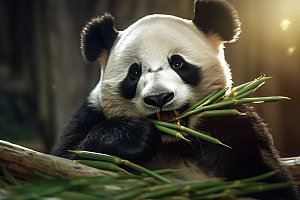 大熊猫国宝野生动物摄影图