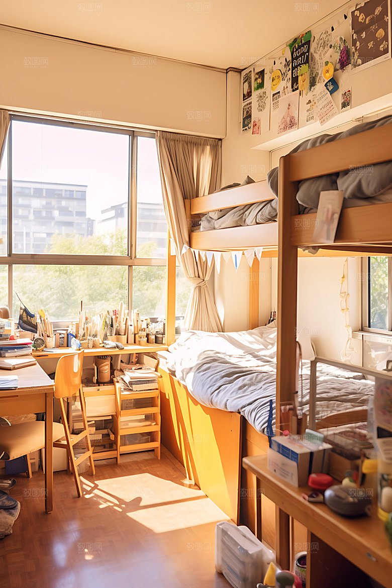 学生宿舍校园生活多人间摄影图