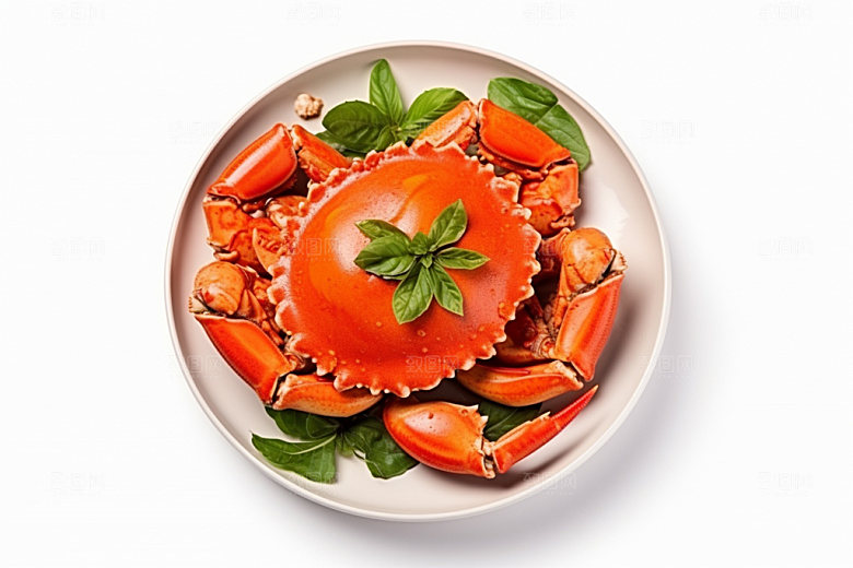 大闸蟹美食秋季摄影图