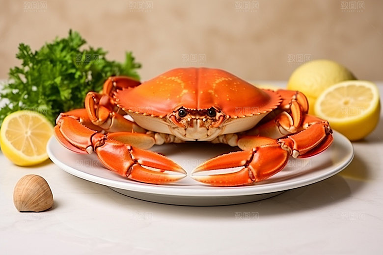 大闸蟹美食海鲜摄影图