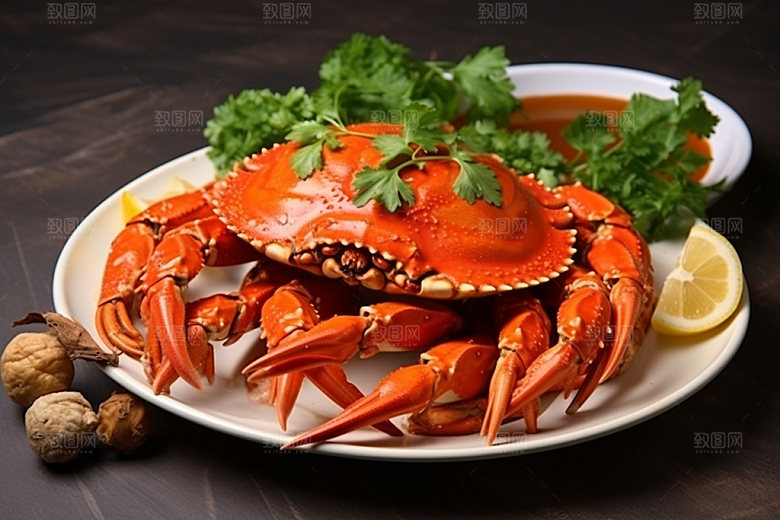 大闸蟹美味高清摄影图