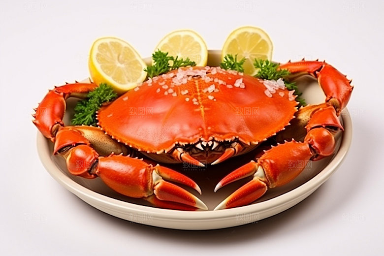 大闸蟹美食秋季摄影图