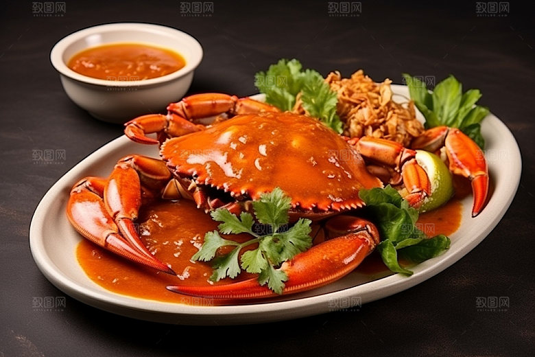大闸蟹河鲜帝王蟹摄影图