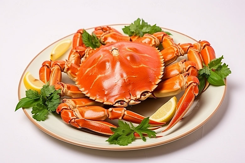 大闸蟹美食河鲜摄影图