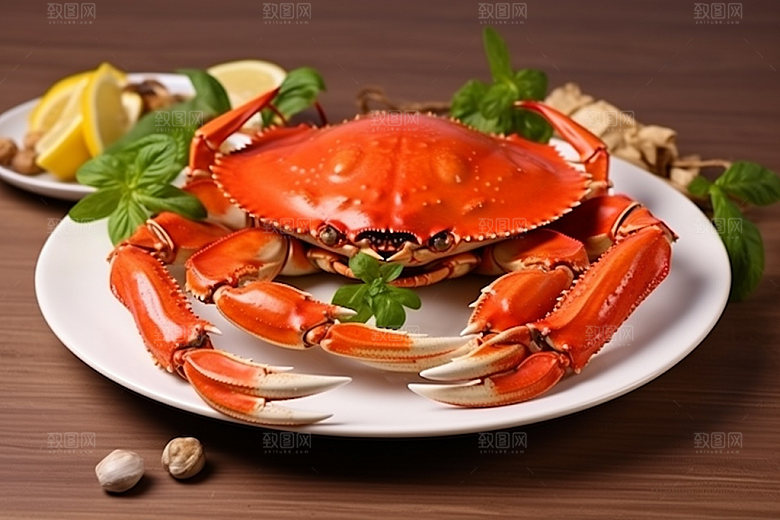 大闸蟹美食螃蟹摄影图