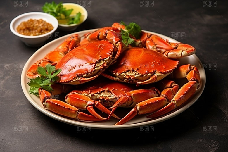 大闸蟹海鲜高清摄影图