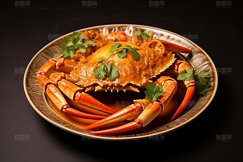 大闸蟹河鲜秋日摄影图