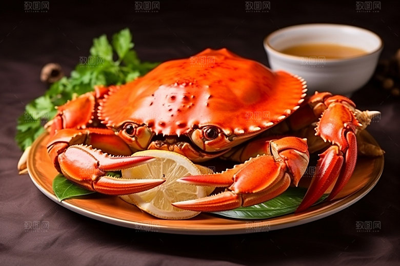 大闸蟹螃蟹美味摄影图