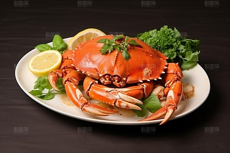 大闸蟹秋季河鲜摄影图
