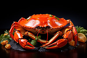 大闸蟹螃蟹美食摄影图