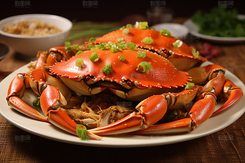大闸蟹河鲜美食摄影图