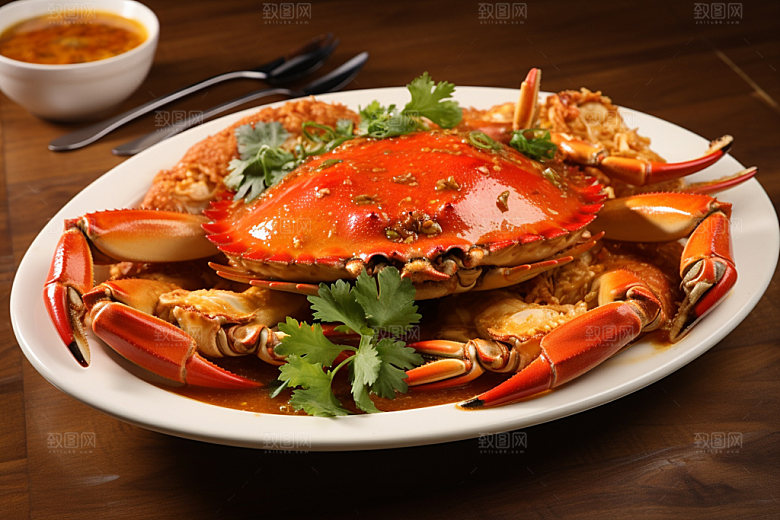 大闸蟹美食海鲜摄影图