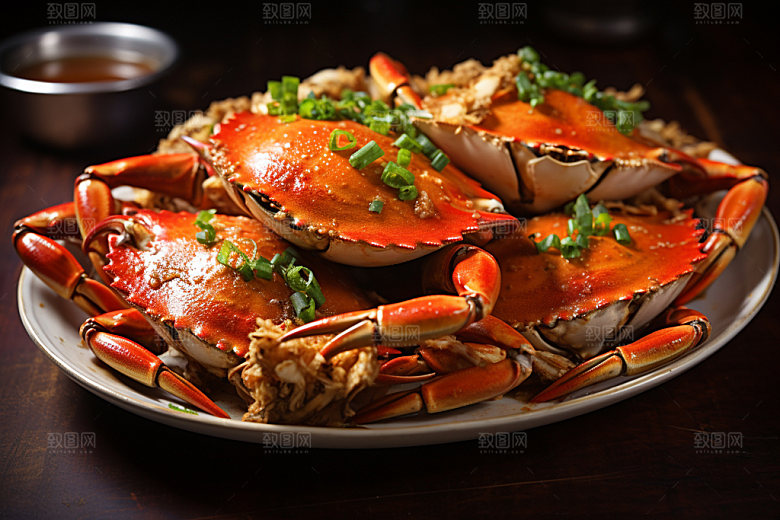大闸蟹美食河鲜摄影图