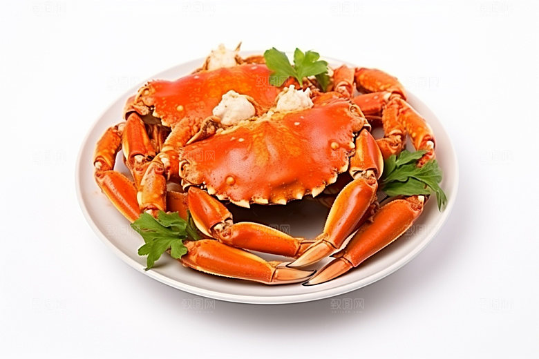 大闸蟹秋日美食摄影图