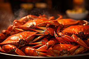 大闸蟹美味美食摄影图