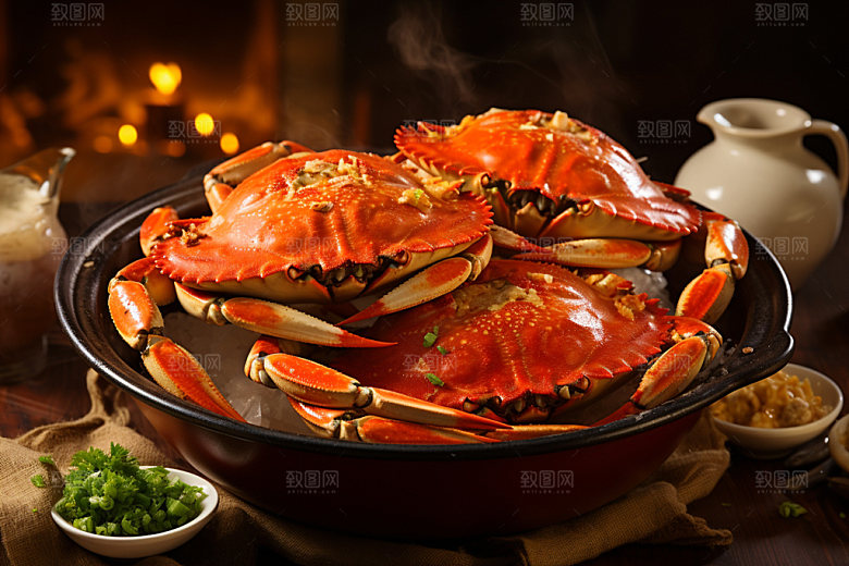 大闸蟹高清美食摄影图