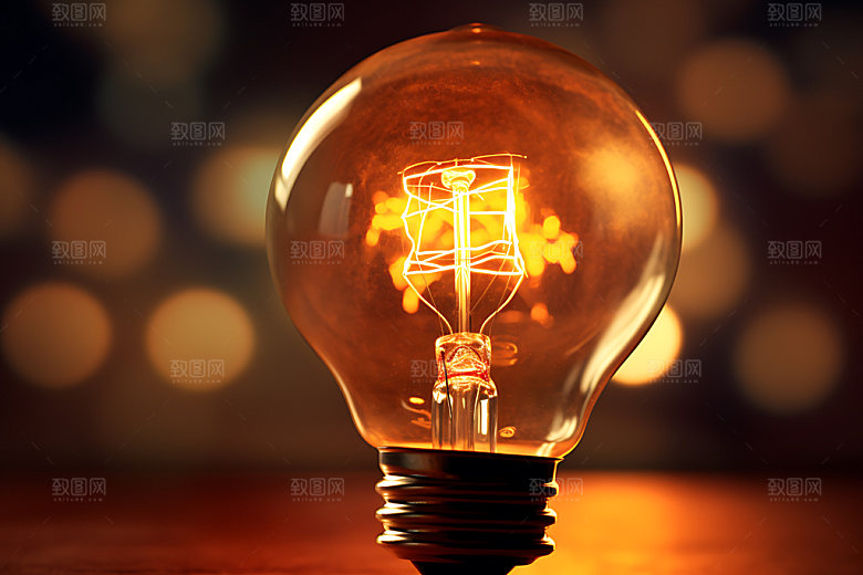 点亮灯泡高清光斑效果图