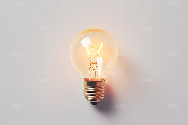 点亮灯泡高清电光效果图