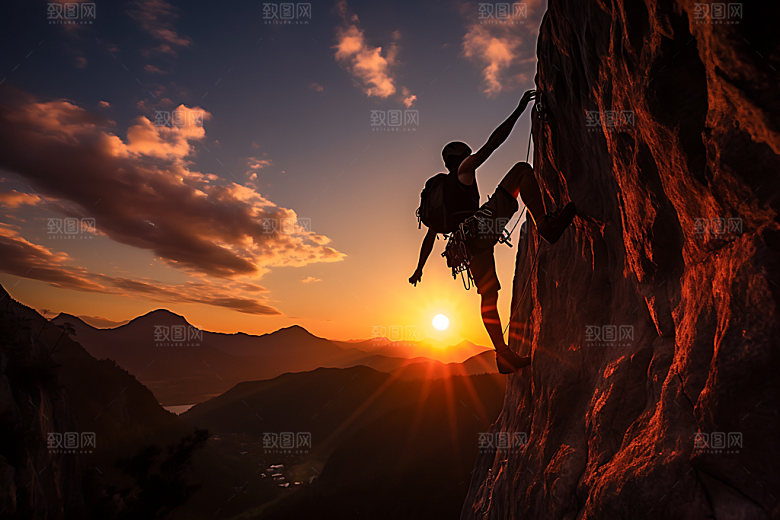 登山企业文化企业精神摄影图