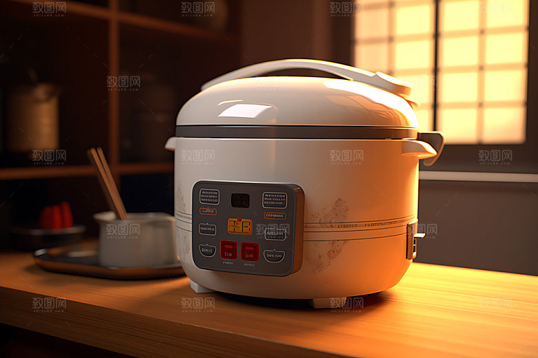 电饭锅产品烹饪工具效果图