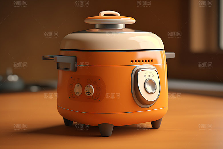 电饭锅炖煮模型效果图
