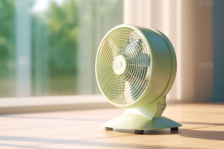 电风扇夏天产品效果图