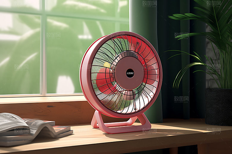 电风扇家电夏季效果图