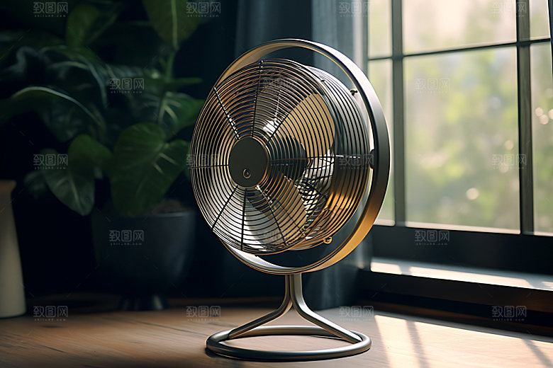 电风扇夏天降暑效果图