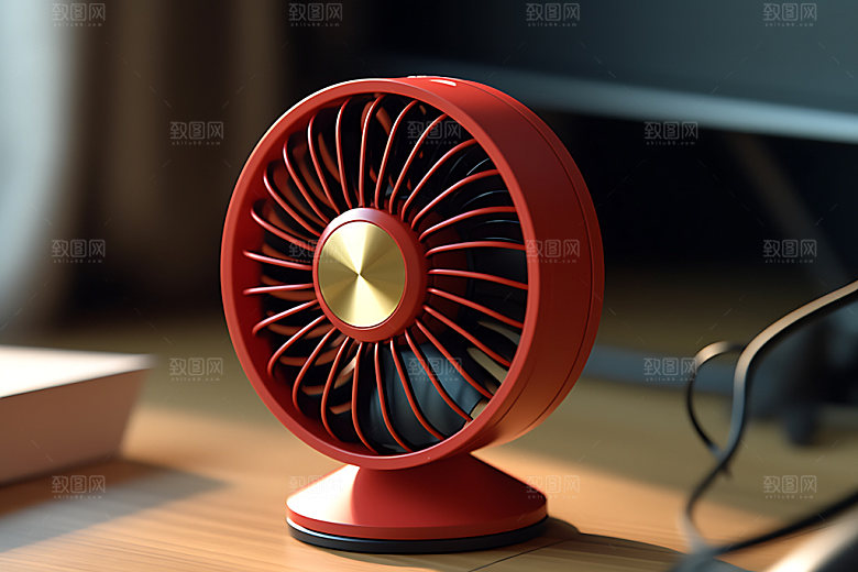 电风扇家电降暑效果图