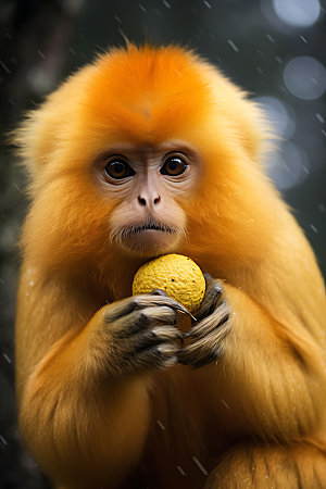 滇金丝猴哺乳动物高清摄影图