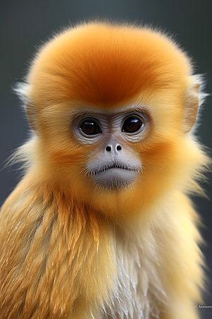 滇金丝猴灵长动物高清摄影图