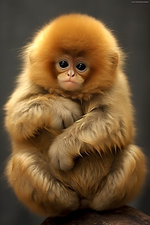 滇金丝猴保护动物灵长动物摄影图