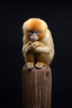 滇金丝猴高清国宝摄影图