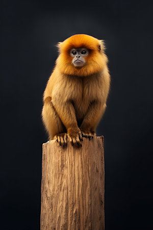 滇金丝猴国宝灵长动物摄影图