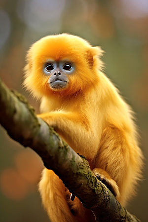 滇金丝猴野生动物国宝摄影图