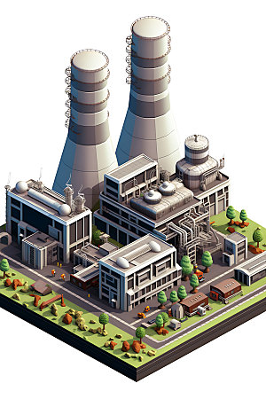 2.5D工厂重工业电力工厂元素