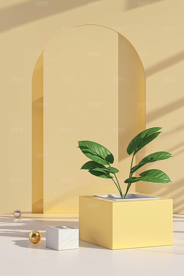 夏日清新高清明亮电商背景