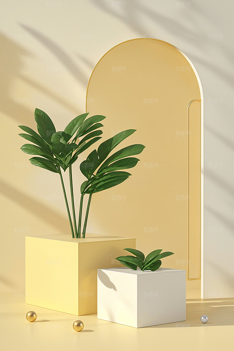 夏日清新产品化妆品电商背景