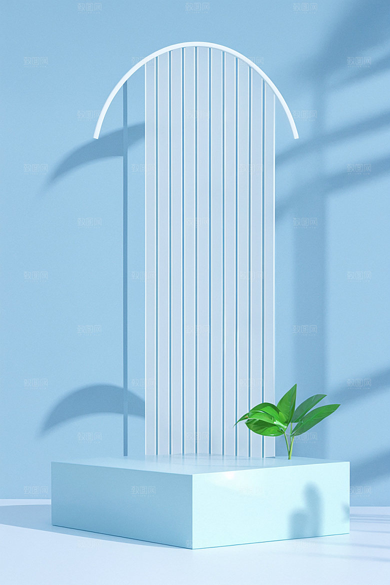 夏日清新明亮质感电商背景