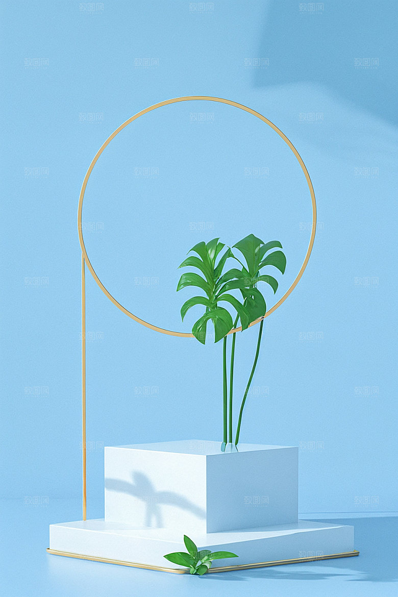 夏日清新明亮产品电商背景