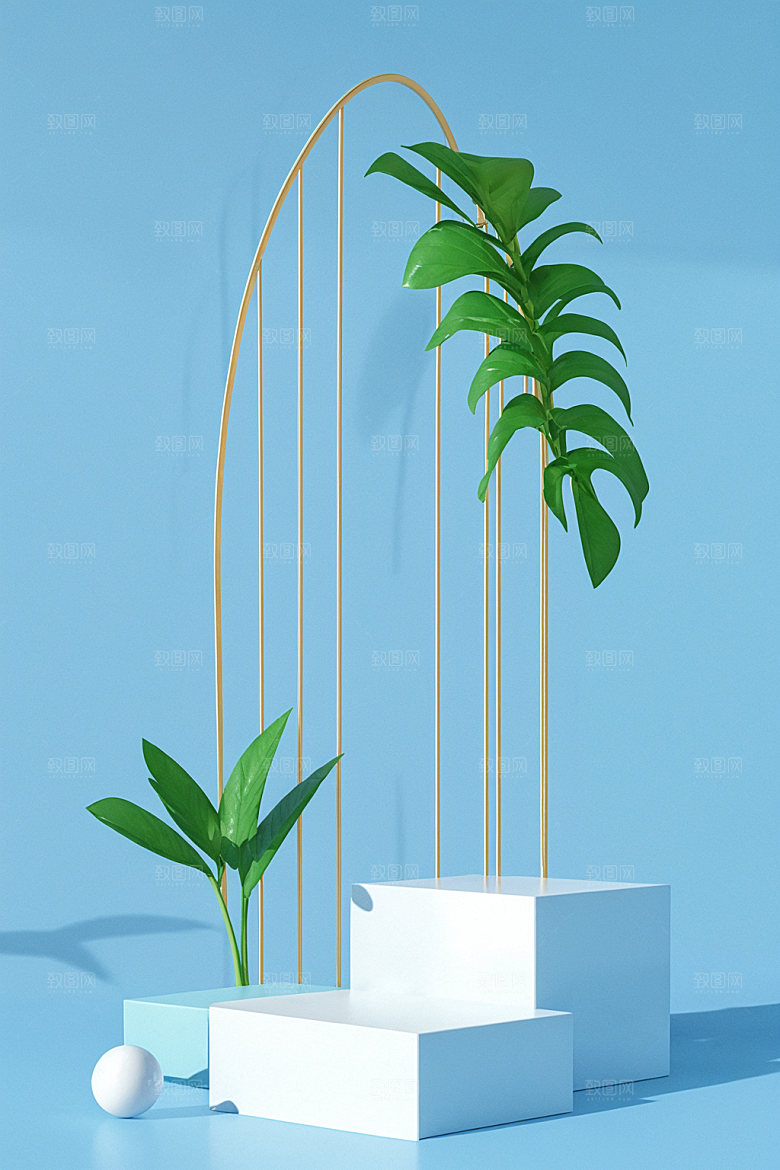 夏日清新高清清爽电商背景