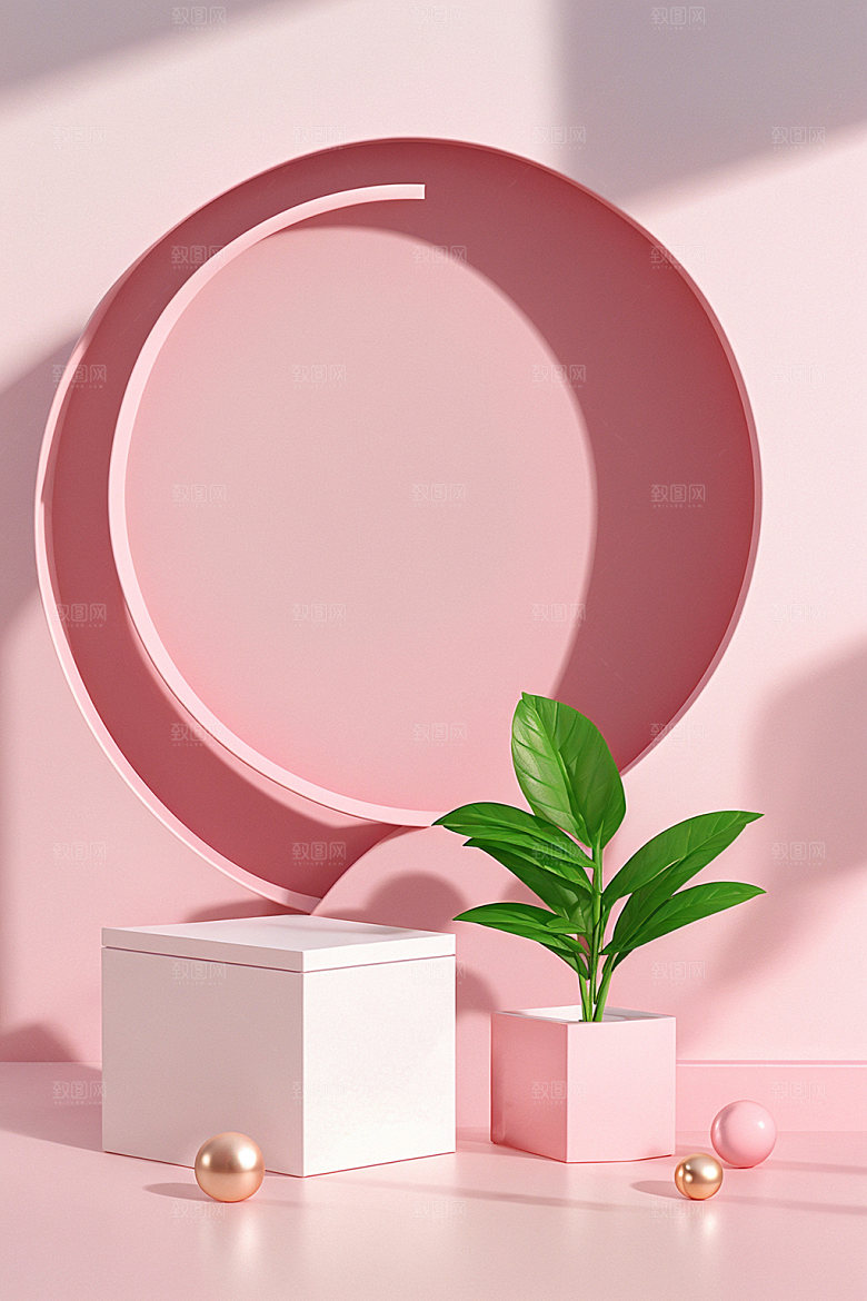 夏日清新产品化妆品电商背景