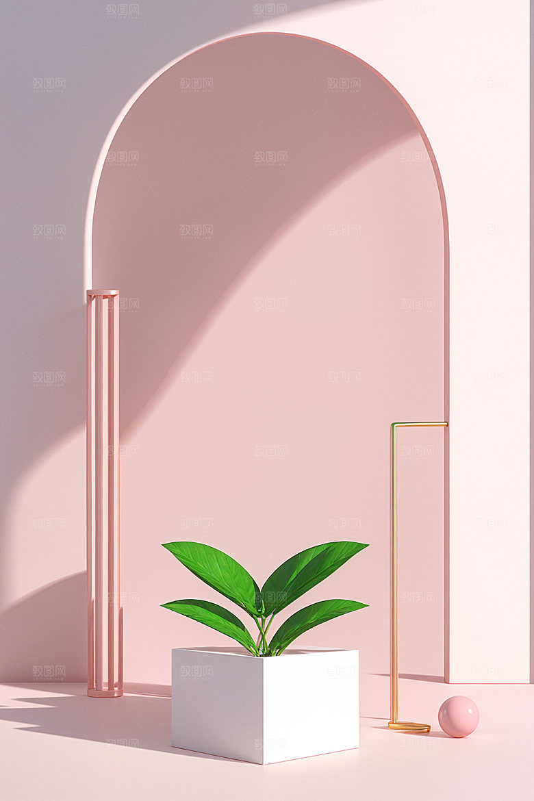 夏日清新质感化妆品电商背景