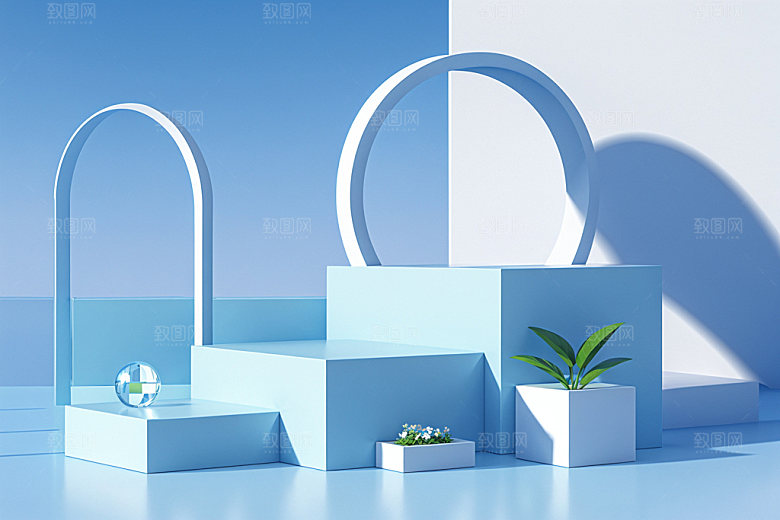 夏日清新清爽高清电商背景