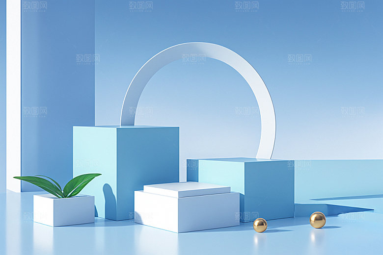 夏日清新INS风明亮电商背景