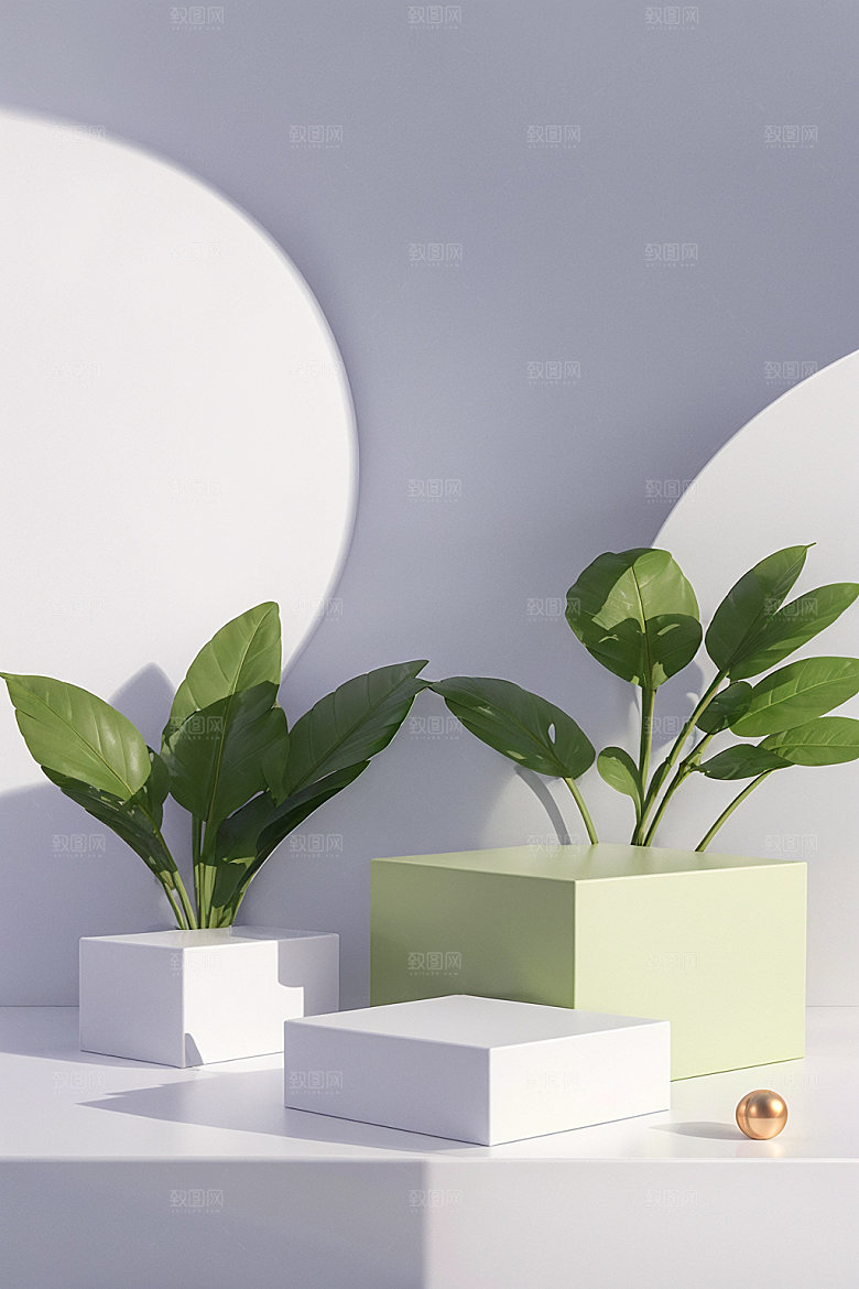 夏日清新化妆品质感电商背景